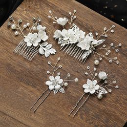 Bridal Headwear New Blue white red Flower Headflower Hairpin Wedding Dress Hairpin