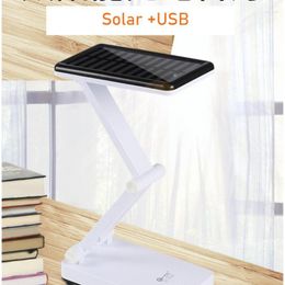 Table Lamps Desk Lamp 30led Beads Eye Protection Touch Dimmable Usb Foldable Night Light Solar Charging Led