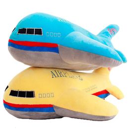 Plush Dolls 40cm Large Size Simulation Airplane Plush Toys Kids Sleeping Back Cushion Soft Aircraft Stuffed Pillow Dolls Gifts 230504