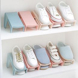 Clothing Storage & Wardrobe Shoe Shelf Household Plastic Space-saving Double-deck Shoes Rack Modern Cleaning Organise ShelvesClothing