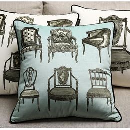 Pillow Case Square Cushion Cover Morandi Colour Velvet Accent Chairs Printed Living Room Sofa Throw Cases Chic Interior Fall Decor
