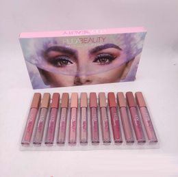 Beauty 12pcs Matte Liquid Lip Colour Gloss Lipstick Kit Foundation Makeup Lipgloss Set