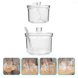 Storage Bottles Seasoning Jar Sugar Condiment Clear Pots Pot Pepper Acrylic Transparent Containers Jars Container Dispenser Box Canister