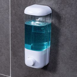 Liquid Soap Dispenser 500ML Soap Dispenser Bathroom Wall Mount Shower Shampoo Lotion Container Holder System Non Perforated el Toliet 230504
