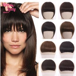 Bangs Brazilian Human Hair Blunt Bangs Clip In Human Hair Extension Non-Remy Clip on Natural Fringe Hair Bangs Neat Bang Hairpieces 230518