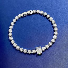 Handmde Moissanite Diamond Bangle Bracelet 100% Real 925 Sterling silver Wedding Bracelets For Women Bridal Engagement Jewelry