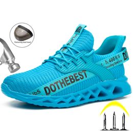 Safety Shoes Construction Shoes Men Women Safety Work Shoes Steel Toe Safety Work Boots Anti-Puncture Breathable Work Sneakers Lightweight 230505