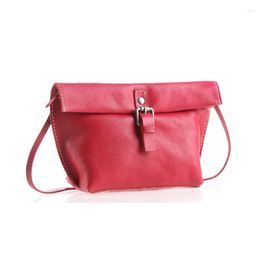 Evening Bags 2023 Vegetable Tanning Cowhide Mini Shoulder Bag Flap Cover Phone Wallet Fanny Pacjs Genuine Cow Leather Soft Messenger