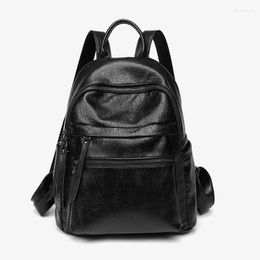 School Bags Minimalist Backpack For Women 2023 Selling PU High Capacity Leisure Travel Commuter Women's Bag