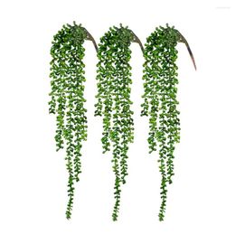 Decorative Flowers 3X Artificial Vine Faux Plant Wall Pendent DIY Prop Yard Embellishment Hanging Plants Wedding Decor