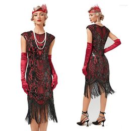 Casual Dresses SISHION1920s Vintage Sequin Dress For Women Hand Beaded Fringe Evening Great Gatsby Charleston Party SR0005
