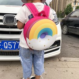 School Bags Kids Cartoon Backpack Children Boy Girl Schoolbag Lovely Rainbow Donut Bagpacks Multi-functional Children Kids Festival Gifts 230504