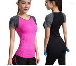 Active Shirts Quick Dry Stretch Slim Fit Yoga Tops Women Sport T Shirt Gym Jerseys Fitness Running T-shirts Female Sports Top Cloth