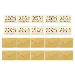 Greeting Cards 10Pcs Year With Envelopes Blessing Gift Message