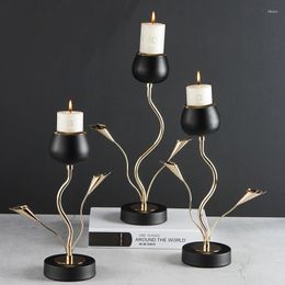 Candle Holders Creative Nordic Style Light Luxury Holder Table Romantic Wedding Candlelight Dinner European Decoration Ornaments X720Y