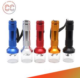 Smoking Pipes Convenient flashlight cigarette grinder Aluminium alloy automatic cigarette grinder Electric cigarette grinder