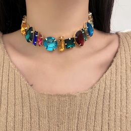 Choker Romantic Necklaces Delicate Luxury Colourful Zirconia Neck Chain For Women Vintage Jewellery Charm Necklace Gorgeous Jewellery