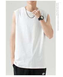 Men's T Shirts M2369 Sleeveless Vest Men's Summer Tide Brand Cotton Clothes Bottoming Short-sleeved T-shirt