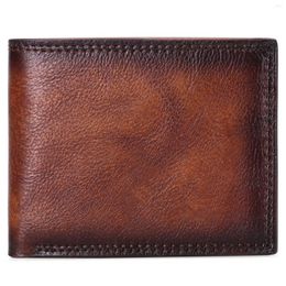 Wallets Wallet Men's Leather Short Brush Colour Change Bag