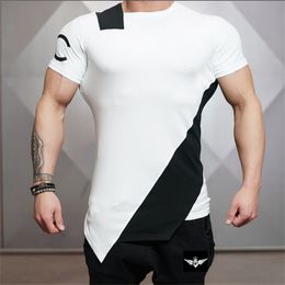Men's T-Shirts Gyms Bodyengineers Summer The Stadium Shark Stringer T-shirt Man Bodybuilding And Fitness Crime Short Sleeve T-shirt 230504