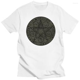 Men's T Shirts Designs Casual Pentagram Runes Tshirt Male Clothing Plus Size 3xl 4xl 5xl Slim Mens Shirt Cotton Round Collar Tee Top
