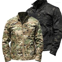 Men's Jackets Camouflage Slim Fit Bomber Military Jacket Hunting Clothes Stand Collar Combat Tactical Mens Windbreaker Coats