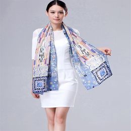 100% Silk scarf Artist oil painting long silk scarf -selling High Quality all season 42 160cm #3698232w