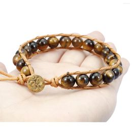 Strand TUMBEELLUWA Bohemian Reiki Braided Bracelet Healing Natural Crystal Stone Beads Adjustable Cowhide Rope Bangle Men Women Jewellery