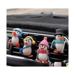 Interior Decorations Home Storage Cute Cartoon Little Penguin Car Air Freshener Conditioning Outlet Aromatherapy Per Diffuser Decora Dhb4G