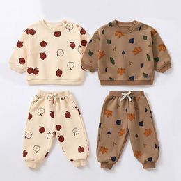 Clothing Sets Kids Clothing Sets Sweatshirt Tops Pants Spring Toddler Boys Girls Clothes Kids Tracksuit Baby Pyjamas Children Boys Clothing 230505