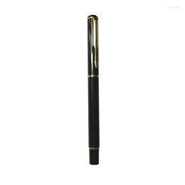Metal Roller Ball Pen 0.5mm Tip Black Colour With Golden Parts L.13.6x Dia.1.1cm MP001