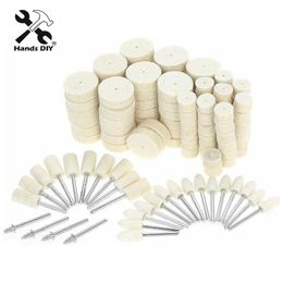 Polijstpads 129pcs Grinding Polishing Buffing Round Wheel Pad Wool Felt for Dremel Rotary Tool Grinding Polish