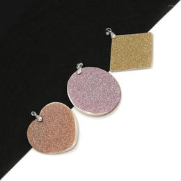 Pendant Necklaces Natural Freshwater Shell Frosted Oval Heart 44-55mm Charm Fashion Cute Jewelry DIY Necklace Earring Boutique Accessories