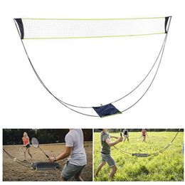 Badminton Sets Portable Net with Stand Carry Bag Folding Volleyball Tennis Easy Setup for OutdoorIndoor 230504