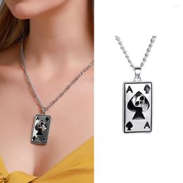 Chains Creative Poker Pendant Necklace Punk Vintage Metal Spade A Sweater Chain Street Hip-hop Accessories