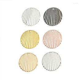 Charms 20pcs Fashion Electroplating Multicolor Single Hole Folded Shell Round-Shaped Earrings Necklace Pendant Jewellery Accessories
