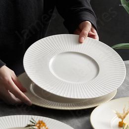 Plates Ceramic Dinner Plate Molecular Steak Nordic Style Pasta Dishes Cake Dessert Fruit Vegetable Salad Soup Tableware Set