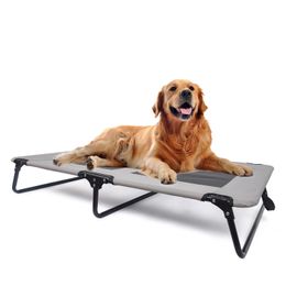 Mats Folding Pet Camping Bed Folding Installationfree Gray Oxford Cloth Breathable Dog Bed Dog Bed