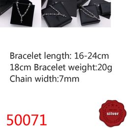 50071 Hip Hop S925 Sterling Silver Bracelet Punk Style Personalised Youth Sword Cross Flower Ball Letter Jewellery Couple Popular Accessories