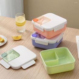 Dinnerware Sets Lunch Box Compartments Portable School Oven Heating Container Sealing Reusable Buckle Organiser With Spoon