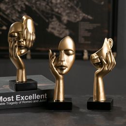 Decorative Objects Figurines Vilead Abstract Office Desk Decoration Accessories Figure Statue Home Bedroom Living Room Interior Decor Modern Art 230504