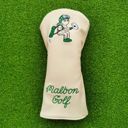 Malbon Golf Club Heads Magic Flying Snowman Golf Woods Headcovers Covers For Driver Fairway Putter 135H Clubs Set Heads PU Leather Unisex 7761