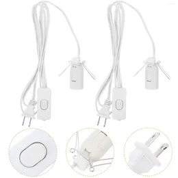 Decorative Flowers 2 Pcs Bulb Socket Light Plug Power Cord Salt Lamp Switch Part E12