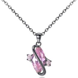 Pendant Necklaces Premium Jewelry Pink Zircon Horse Eye Necklace