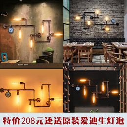 Wall Lamp Nordic Living Room Floor Lamps Reading Red Wrought Iron Bedroom Lights