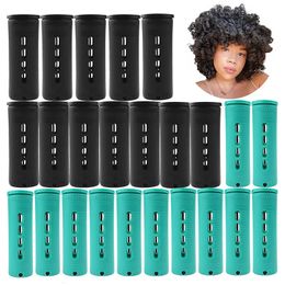 Hair Rollers Large Perm Rods Set 20 pcs Green Black Jumbo Natural Hair Cold Wave Long Short Hair Roller Hair Curlers Hairstyle Hairdressing 230505