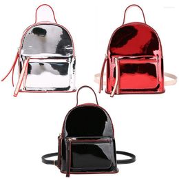 School Bags Women PU Hologram Rucksack Backpack Girls Bookbag Shoulder Crossbody Bag K3KF