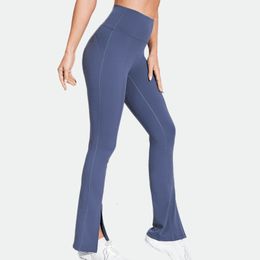 Women's Leggings SALSPOR Flared Leggings Women Athletic Leg Hip Lift Sports Slit Trousers High Waist Gym Legging for woman Trouser Fitness pants 230505