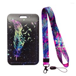 Card Holders Women's ID Badge Holder Gift With Cute Neck Lanyard Strap For Women And Men Capacity:2 S Or Name Cards