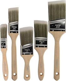 Tools 5 Piece Set With Rope Paint Brush Wooden Handle Barbecue Marine Never Wet Spray